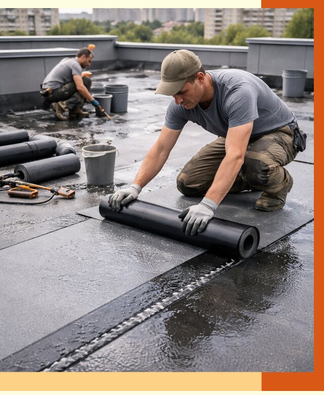 Гидроизоляция плоской кровли в Белорецке от 4562 руб./м2 — профессионально | ТепломастерБлр
