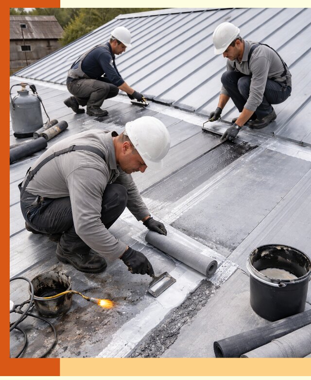 Гидроизоляция металлической кровли с гарантией в Белорецке