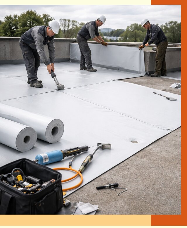 Гидроизоляция мембранной кровли в Белорецке от 7603 руб./м² — профессионально | ТепломастерБлр