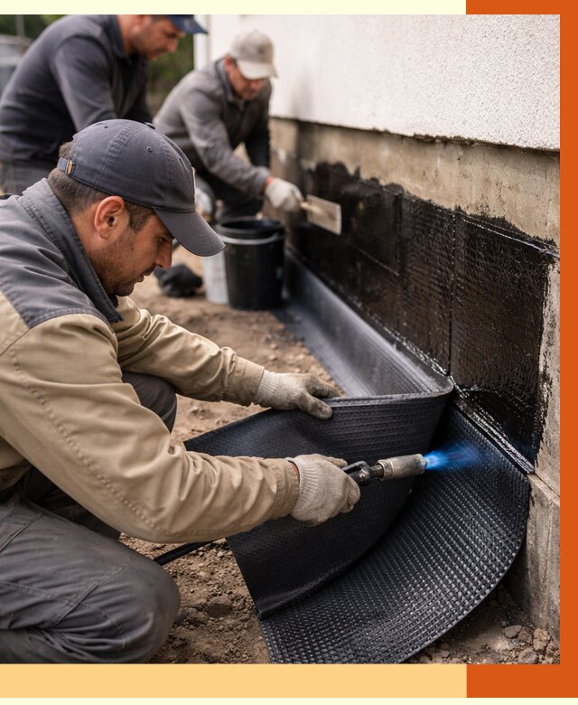 Гидроизоляция цоколя и отмостки в Белорецке от 8616 руб. — ТепломастерБлр