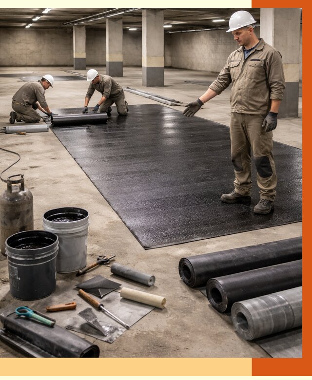 Гидроизоляция паркинга в Белорецке от 1216 руб/м² — профессиональная защита | ТепломастерБлр