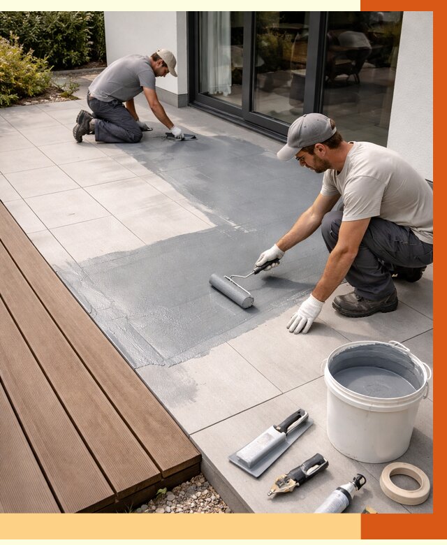 Гидроизоляция террасы в Белорецке под ключ от 7603 руб./м² | ТепломастерБлр