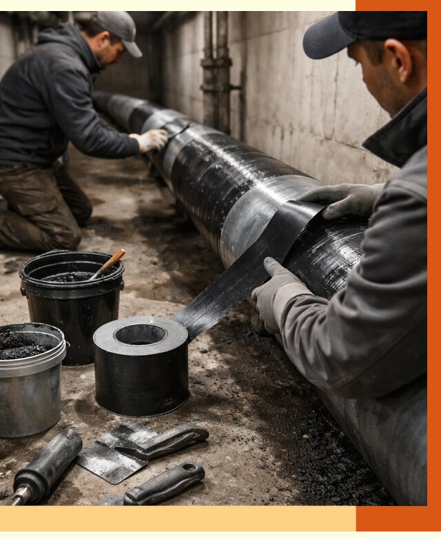 Гидроизоляция труб в Белорецке от 2534 руб. — профессиональная герметизация | ТепломастерБлр