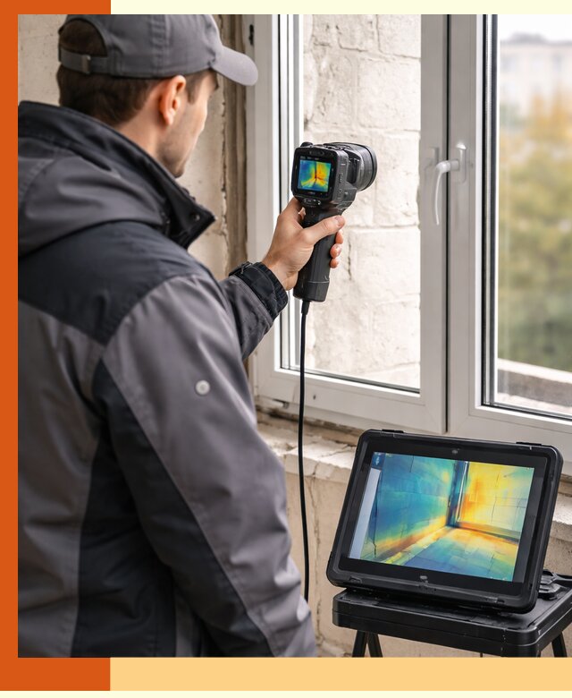 Тепловизионное обследование дома в Белорецке для выявления утечек тепла