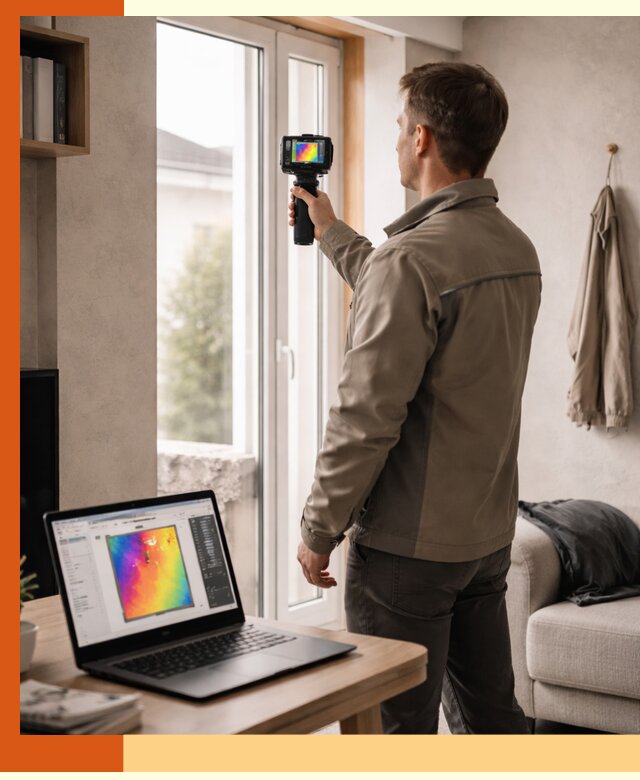 Тепловизионное обследование квартиры в Белорецке для поиска утечек тепла