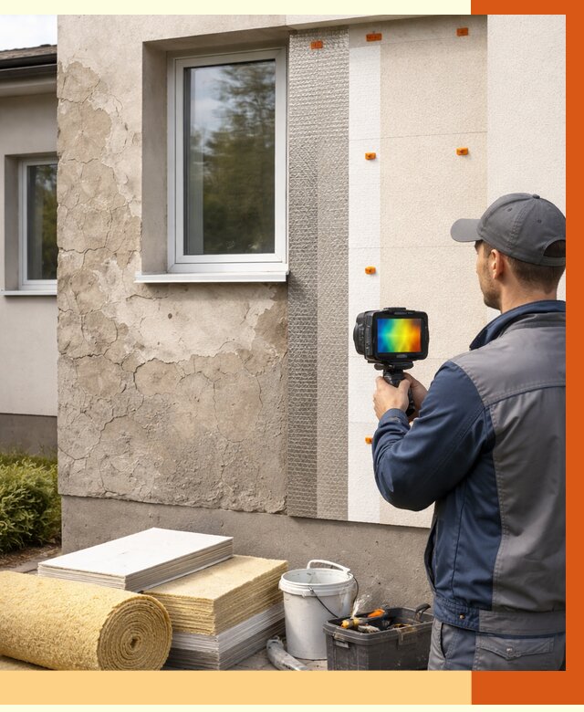 Тепловизионное обследование фасада в Белорецке от 4562 руб. под ключ | ТепломастерБлр