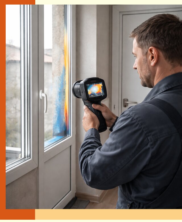 Тепловизионное обследование окон и дверей в Белорецке