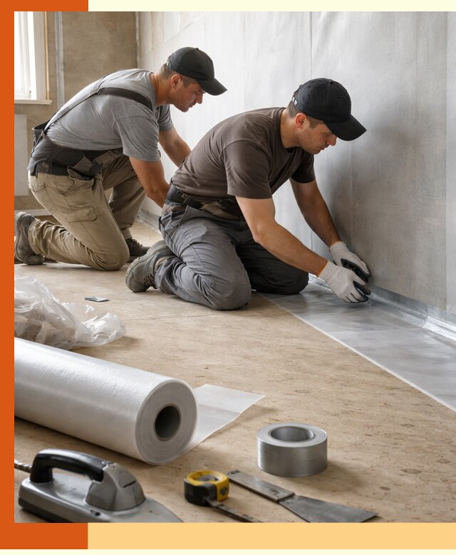 Монтаж пароизоляции для дома и помещений в Белорецке