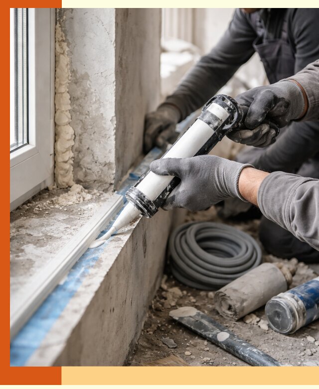 Герметизация стыков и примыканий зданий в Белорецке