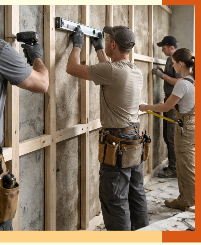 Монтаж обрешетки под утепление в Белорецке от 1166 руб/м² | Заказать у ТепломастерБлр